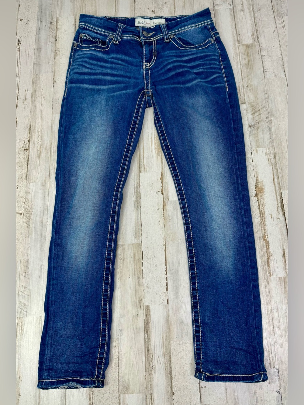BKE Buckle Payton Straight Womens 30x29 Blue Denim Stretch
